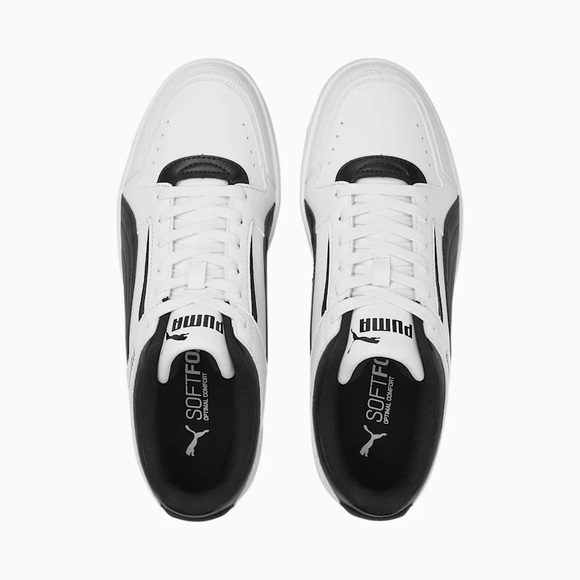 Puma Rebound Joy Low Sneakers Men’s White and Black Low Top Lace Up Sneakers New - Picture 6 of 8